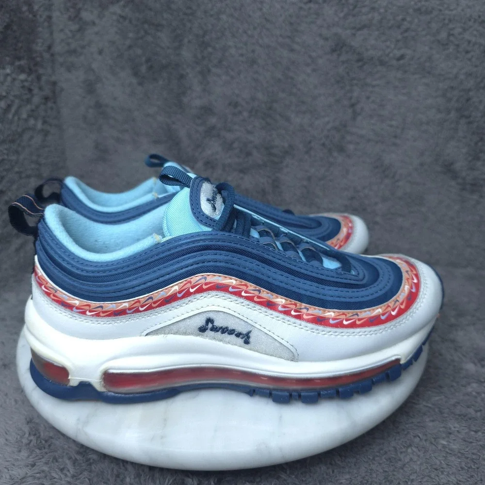 Nike Air Max 97 Shoes Youth Size 4.5Y Blue Running Sneakers Low Top CQ4818-400
